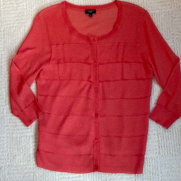 Talbots Petite Sheer Shutter Front Cardigan - Picture 2 of 7